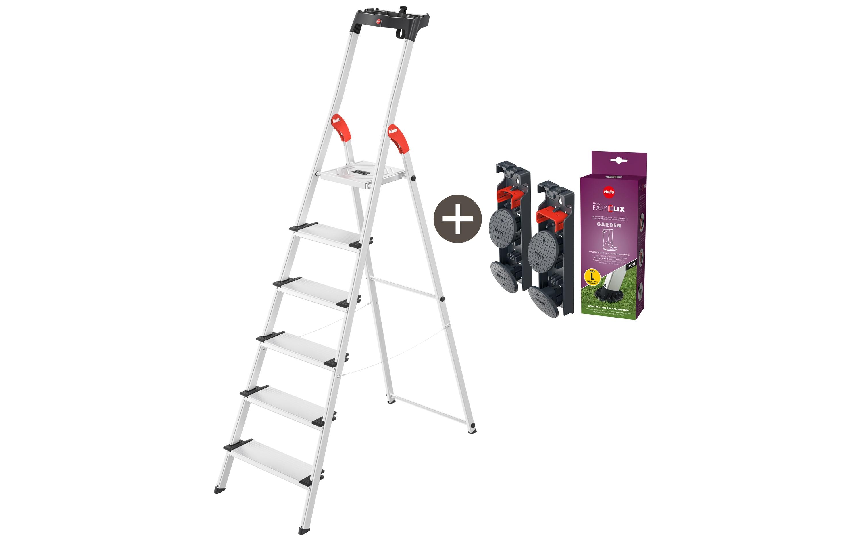 Bockleiter L80 ComfortLine Garden 6 Stufen<br>Bockleiter mit 6 Stufen