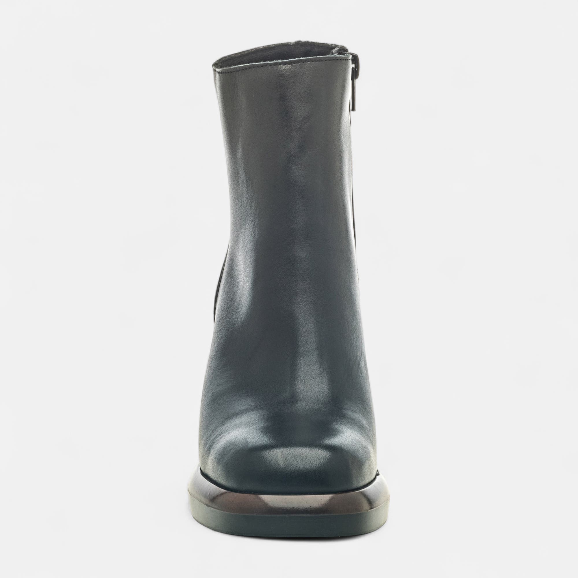 Bottines à talon Femme en cuir noir