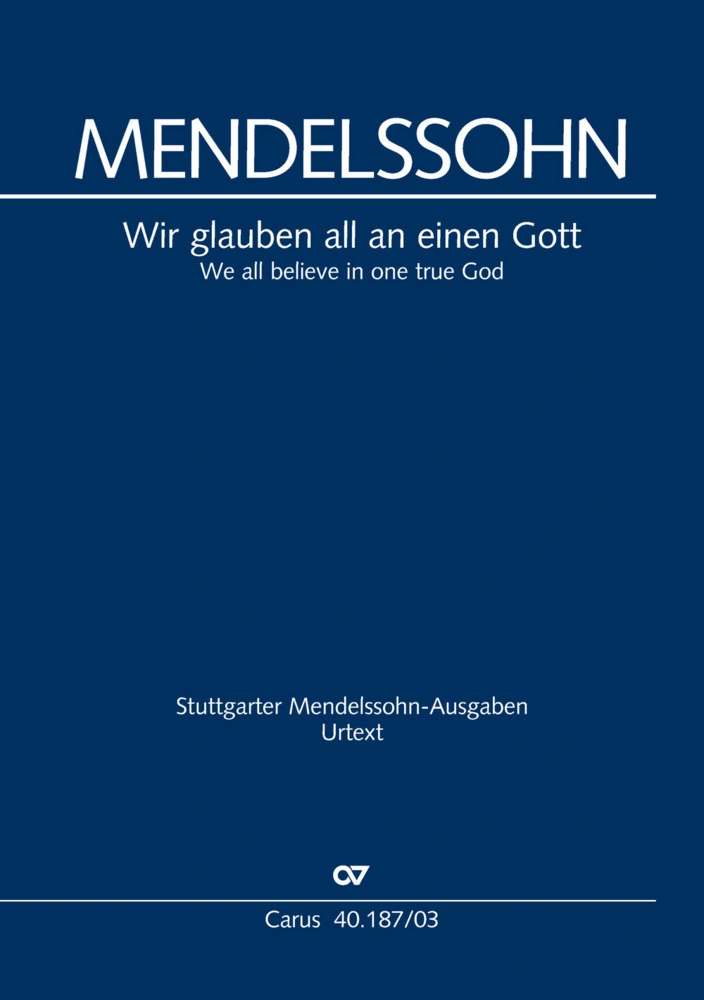 Wir glauben all an einen Gott (Klavierauszug)