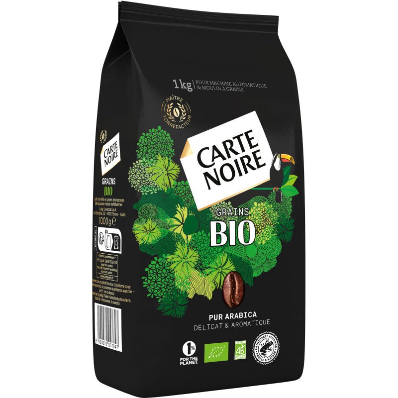 Café en grains Carte Noire Bio 100 % Arabica - paquet de 1 kg