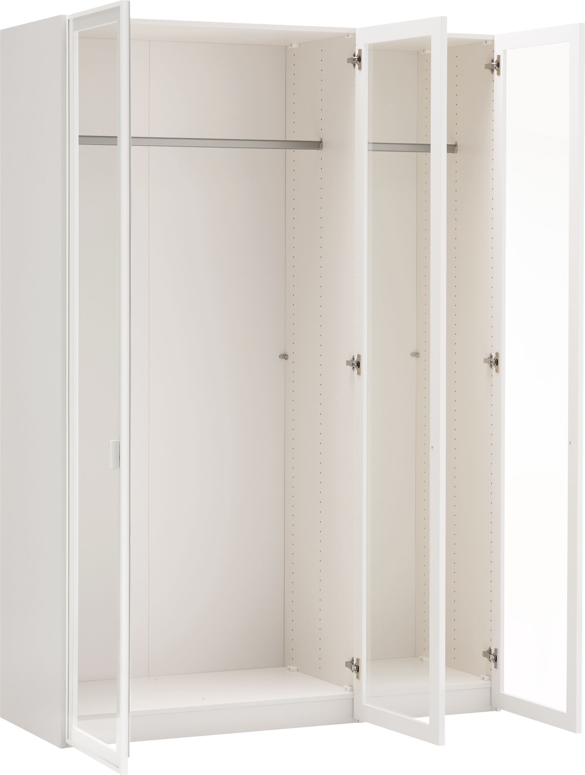 MODUL Drehtürenschrank - Weiss / B: 153.0 cm x T: 59.0 cm x H: 220.0 cm