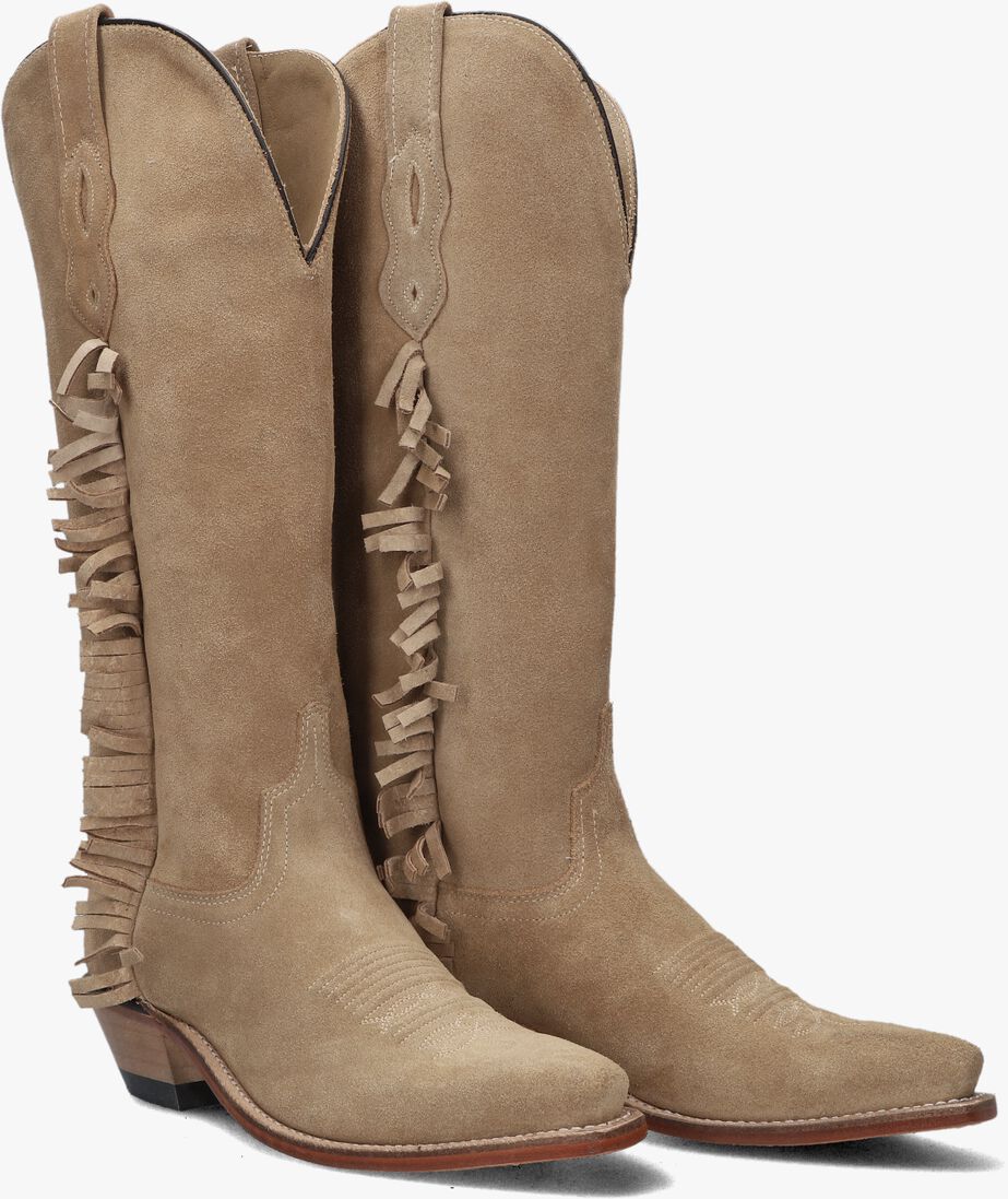 BOOTSTOCK beige bootstock cowboylaarzen ruffle high shaft women