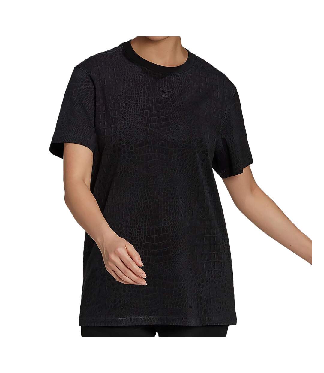 T-shirt Noir Femme Adidas Serpent