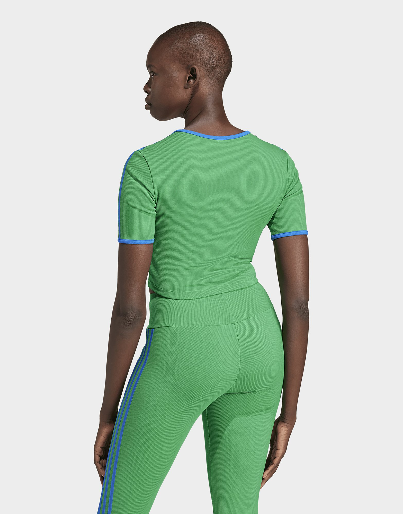 adidas Originals Haut zip intégral manches courtes côtelé adidas Originals