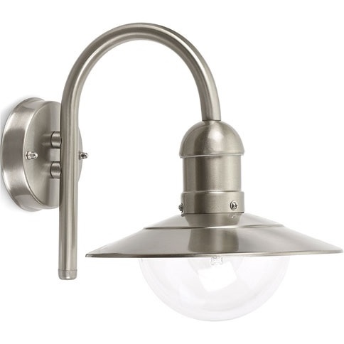 Applique murale - extérieure - Ina - inox - E27 - 60W - gris