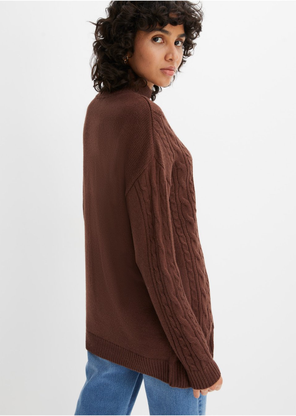 Pull oversize avec col montant