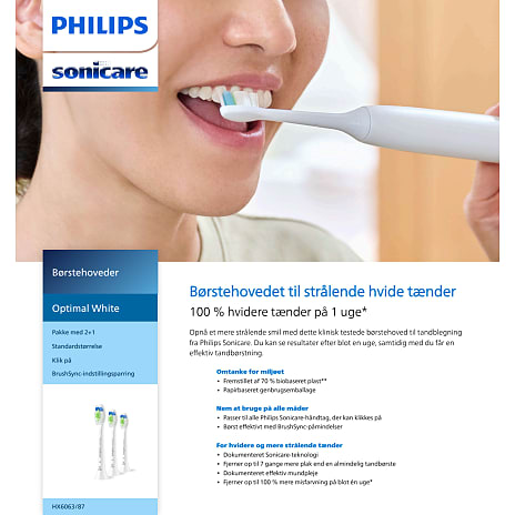 Philips Sonicare W2 Optimal White tandbørstehoveder 3-pak