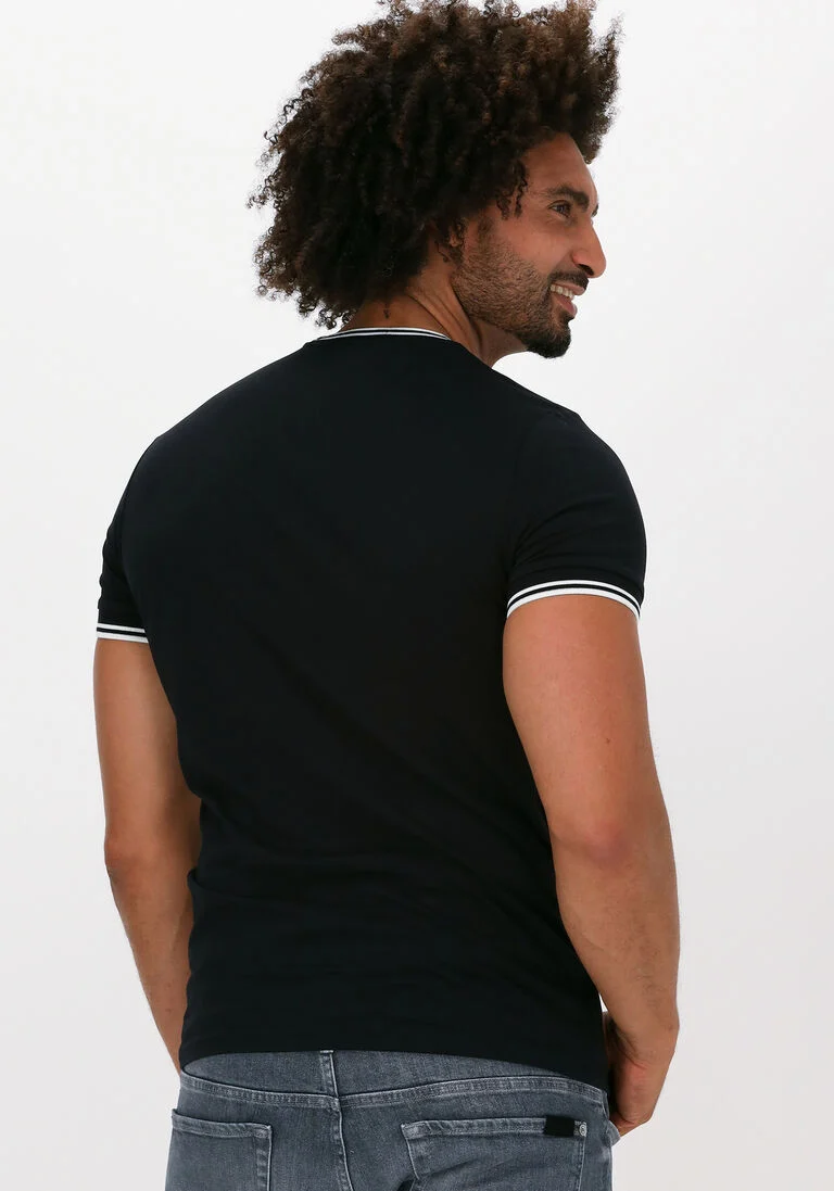 FRED PERRY zwarte fred perry t-shirt twin tipped t-shirt