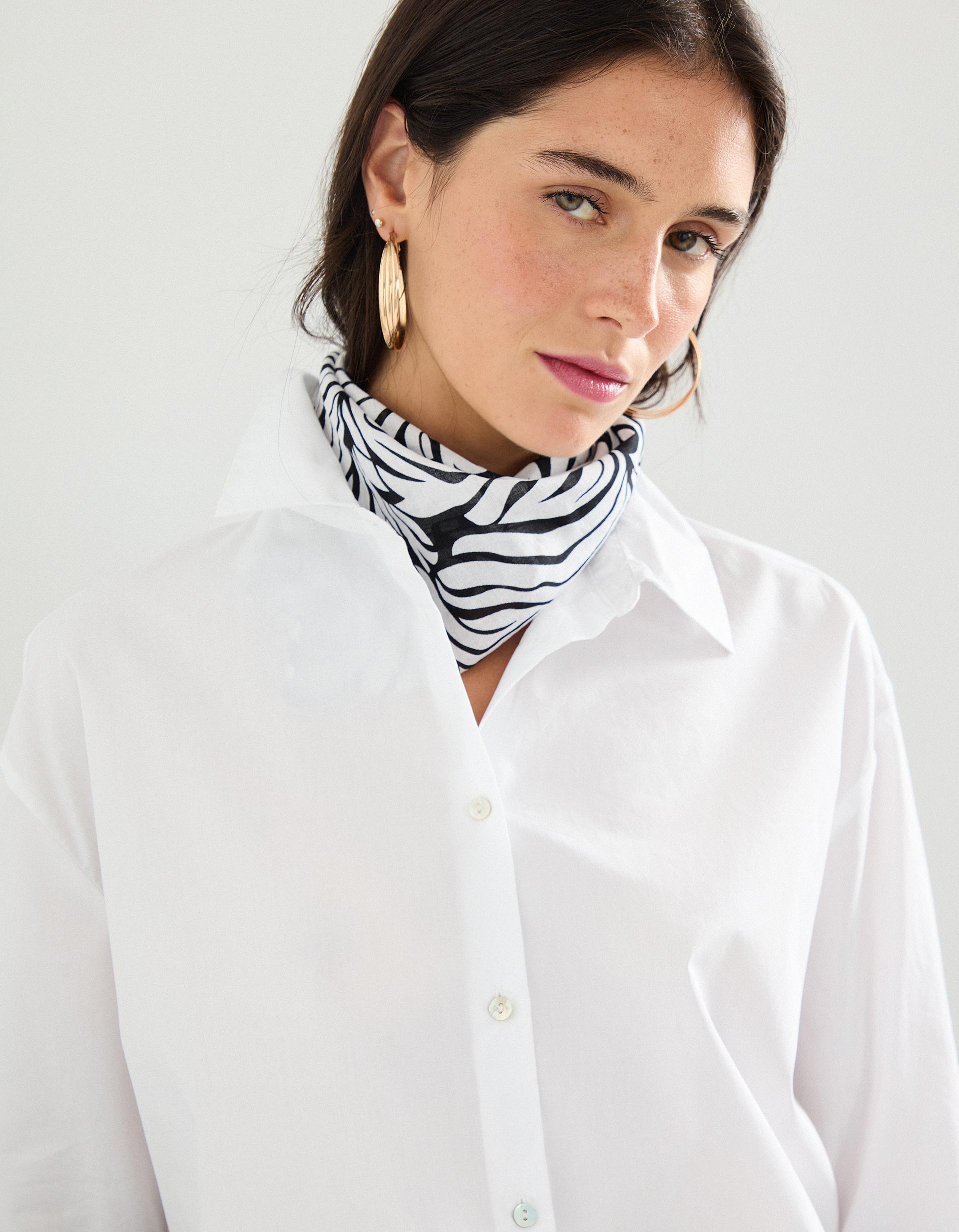 Lenço Zebra, Mulher, Preto