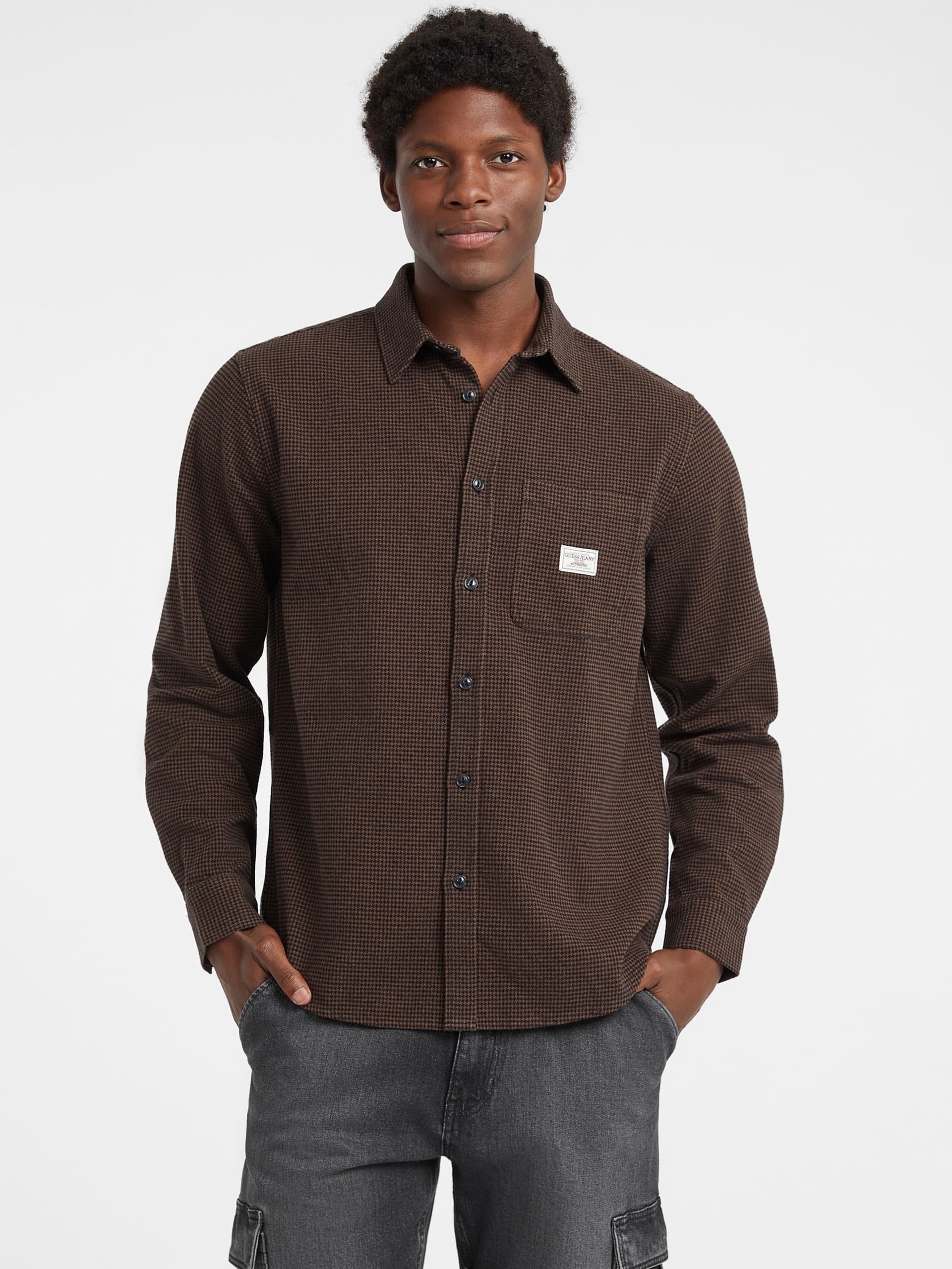 Camisa de flanela com bolso