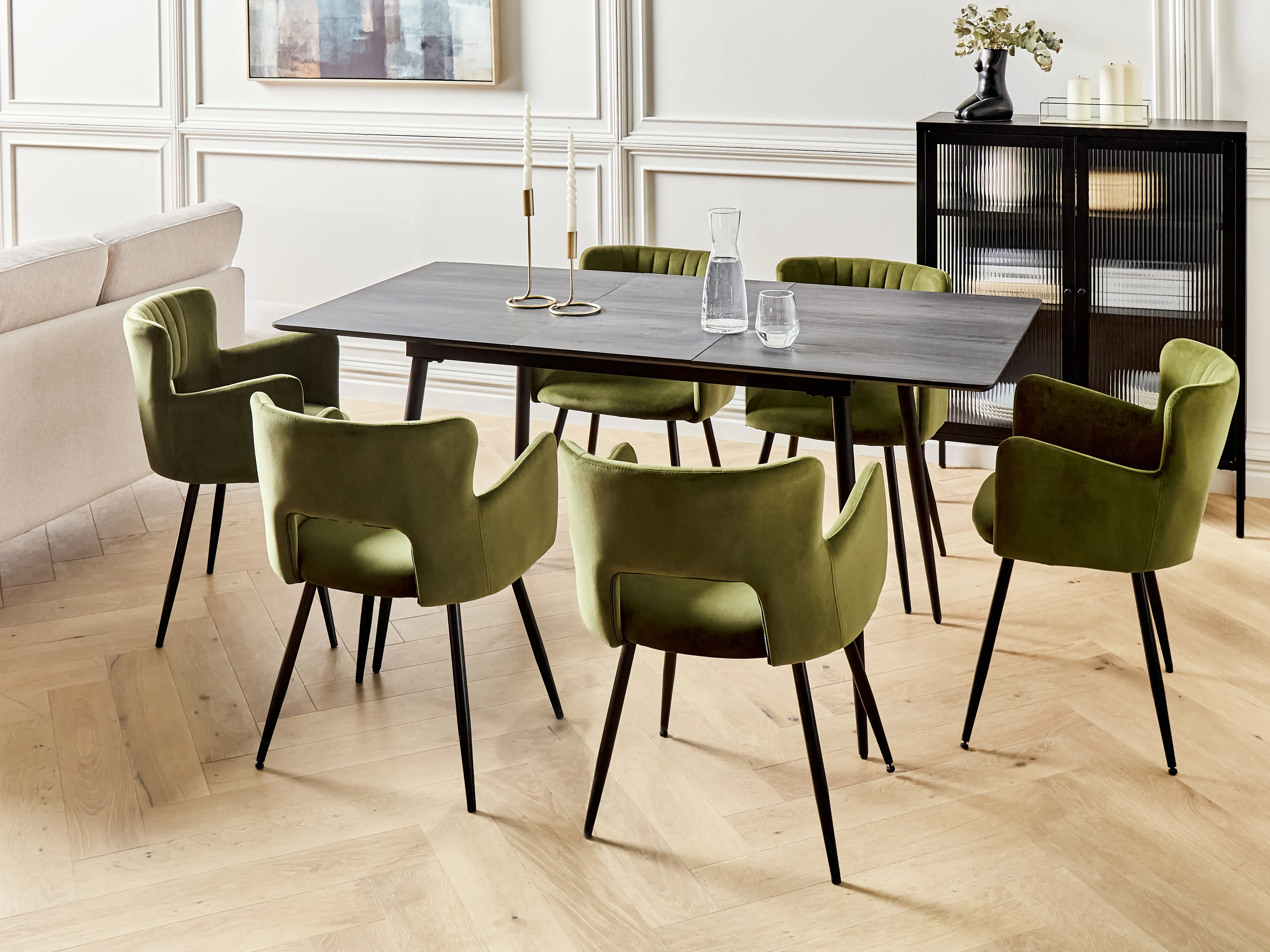 Eettafel uitschuifbaar GELANDA Grijs 80 cm 120/160 cm