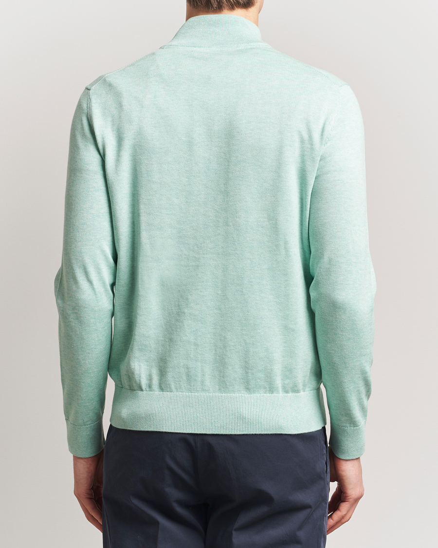Morris Riley Cotton Half Zip Light Green