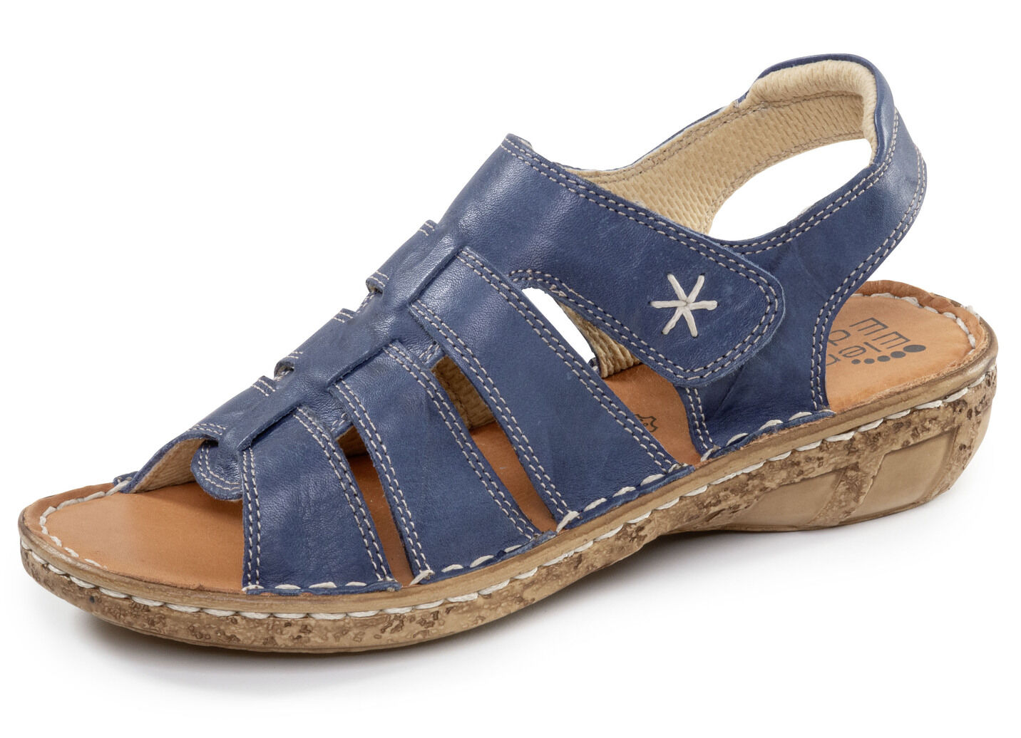 ELENA EDEN, klassische Damen-Sandalen, Weite G, mit Klettverschluss