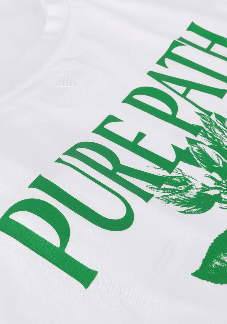 PURE PATH witte pure path t-shirt tshirt with front and back print