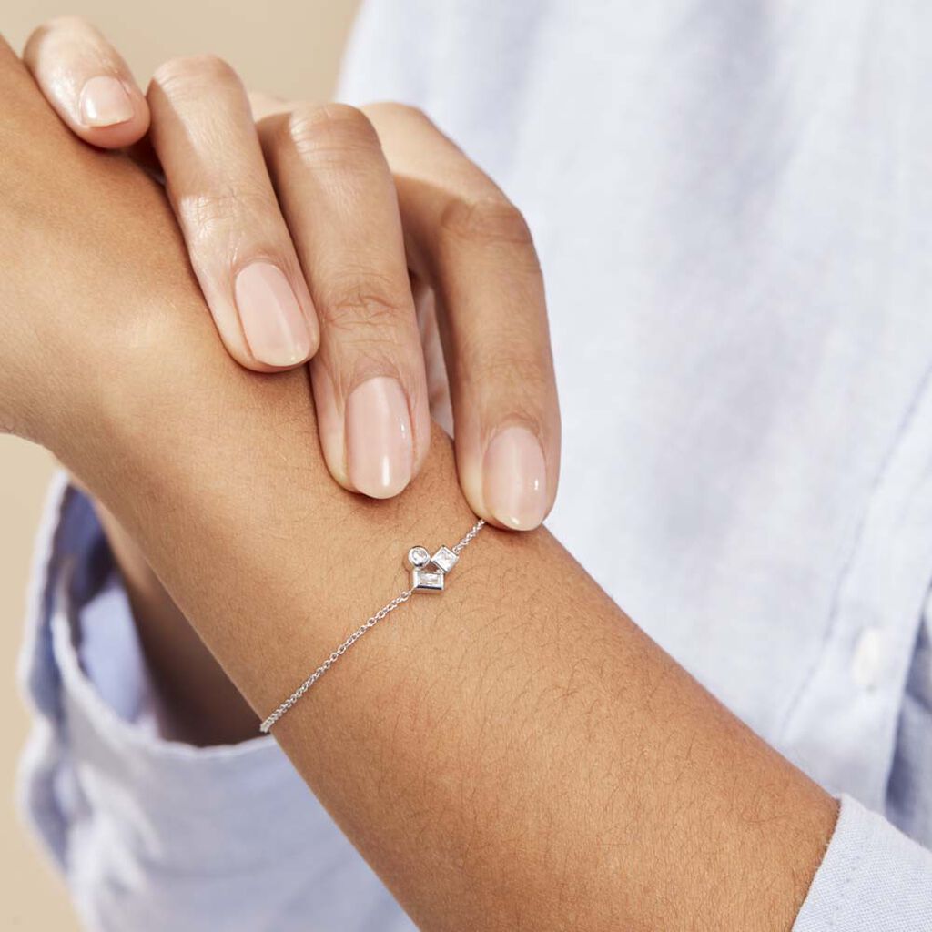 Bracelet Argent Duredle Oxydes De Zirconium