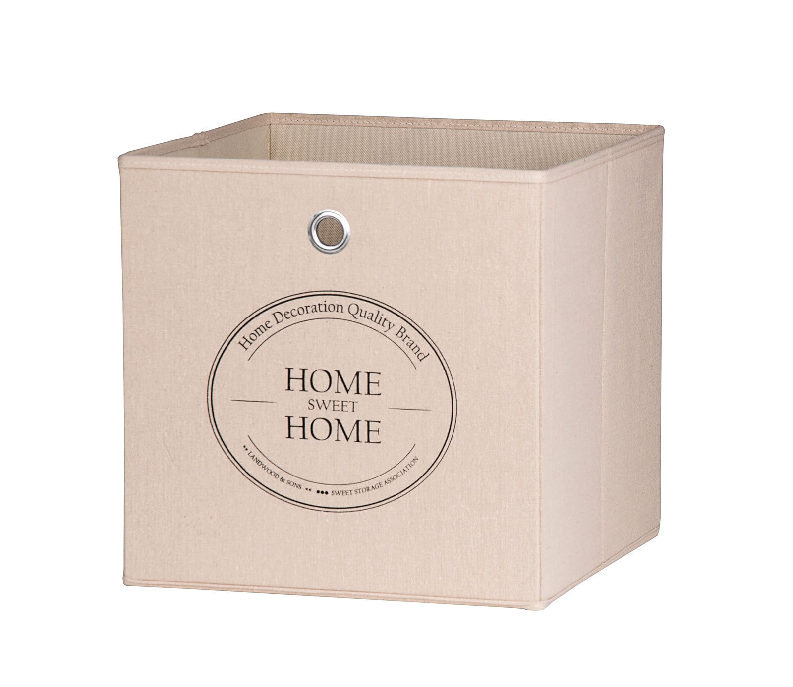Faltbox Home sweet Home Beige 32 x 32 x 32 cm