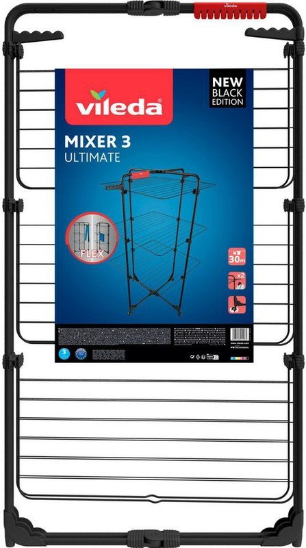 Vileda Mixer 3 Ultimate Droogrek (Black Edition) - Droogtoren - 30 m drooglengte - Flexibel