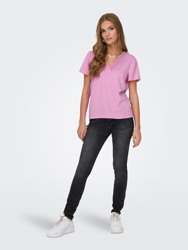 ONLY V-Shirt »ONLBENITA S/S V-NECK TOP JRS«