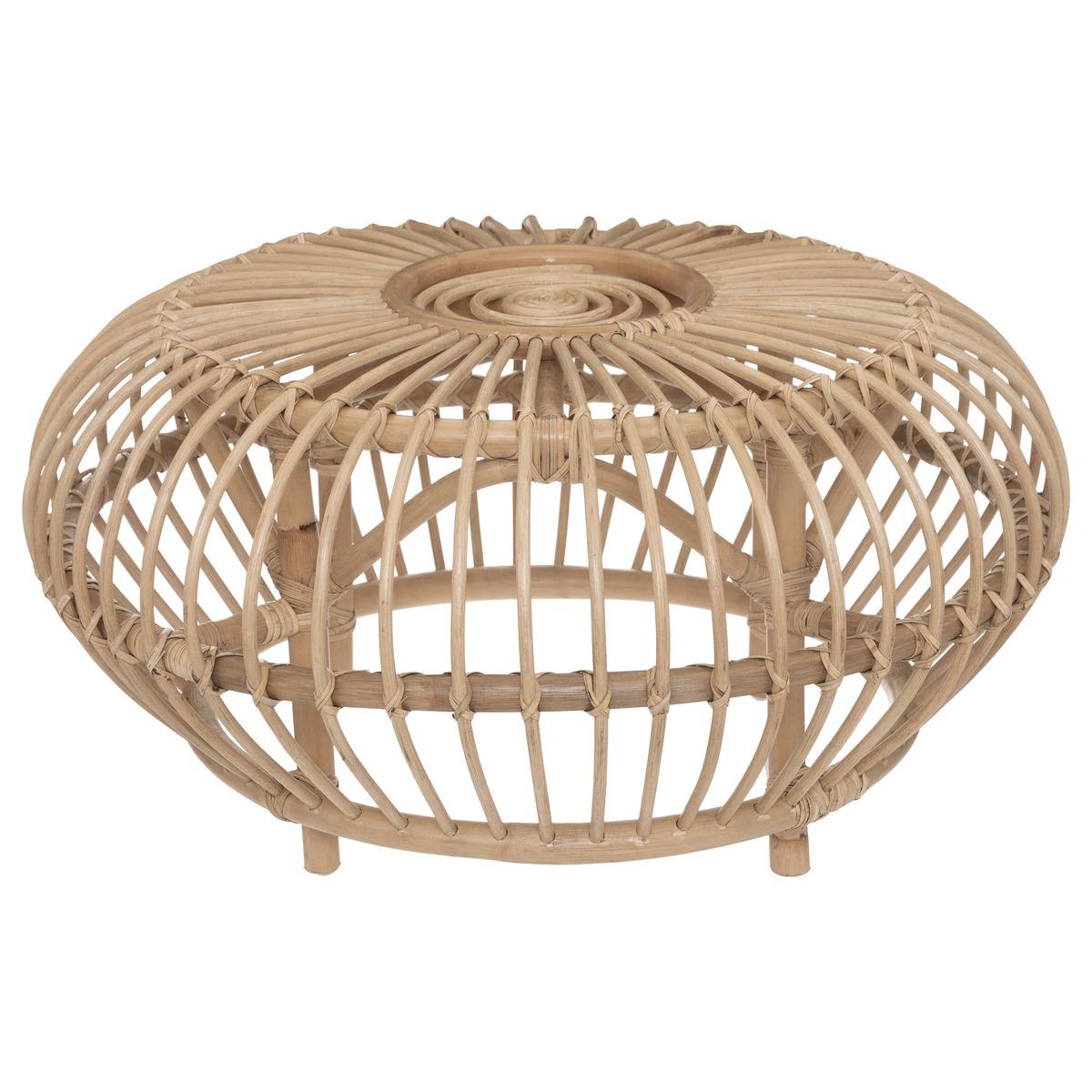 TABLE BASSE ROTIN NETA NATUREL