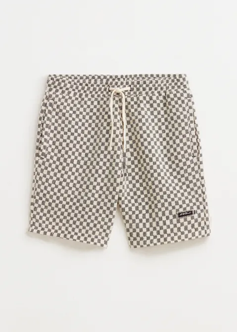 Korte broek check zwart (ZWART)