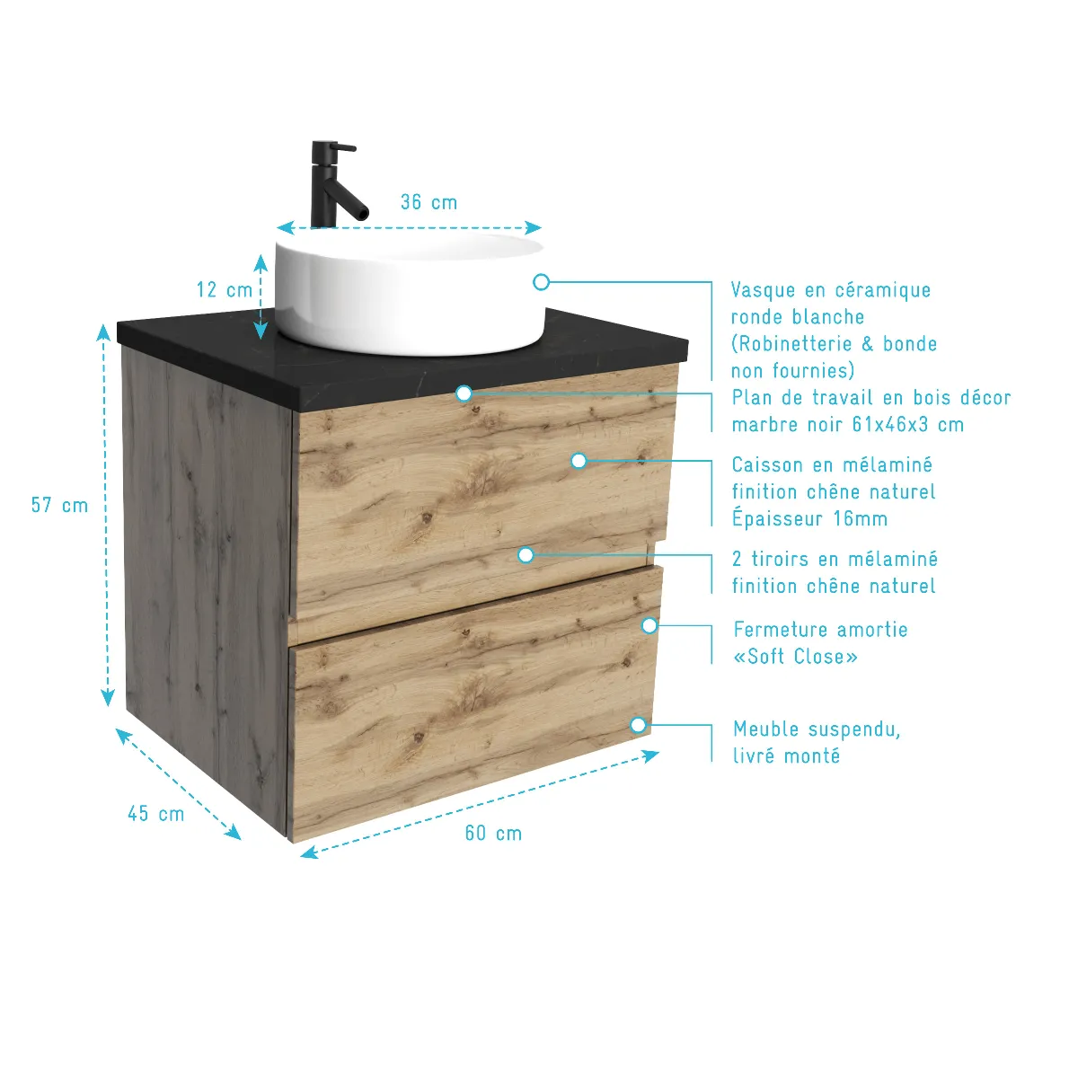Aurlane Timber 60 cm