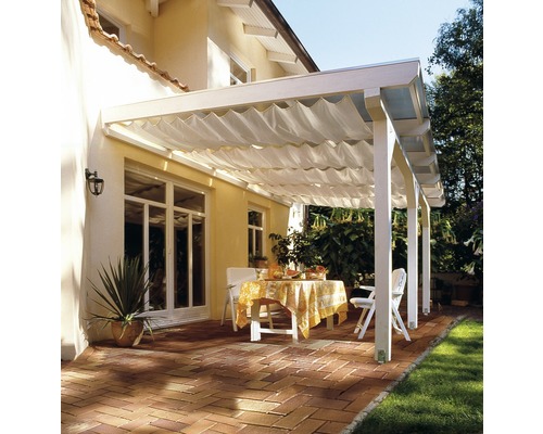 Parasolzeil met touwspanning, ivoor, 220x96 cm