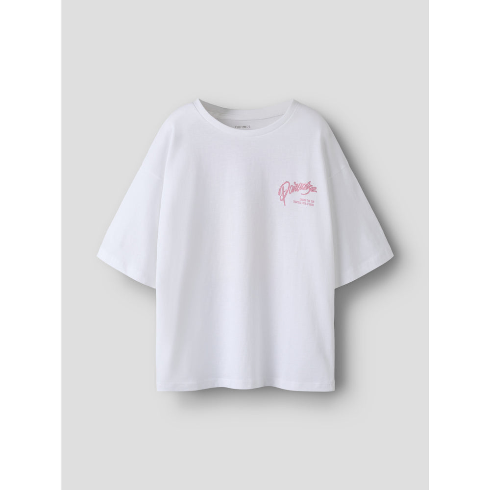 Køb Name It Bright White Paradise Nkfhaima Ss Rlx Top Box