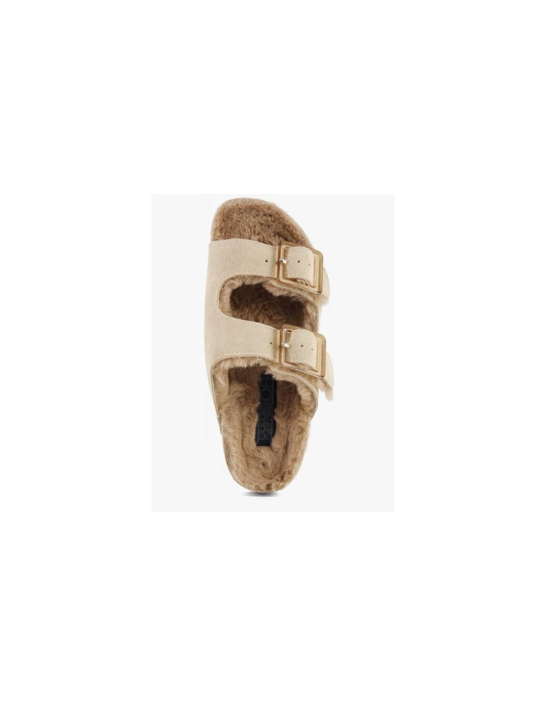 colors of california Mules fourrées suede furry bio 2 buckles