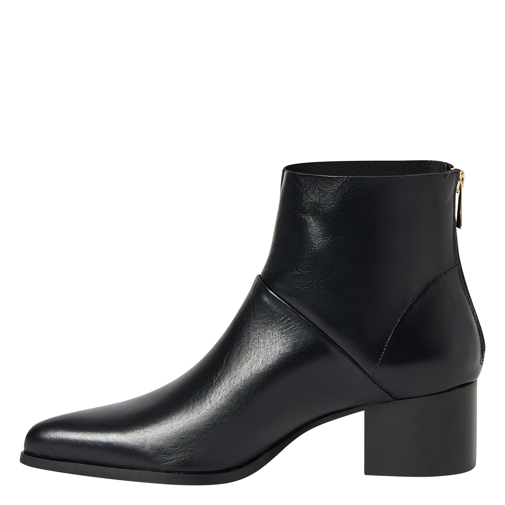 AXEL - Boots à talon en cuir| Noir