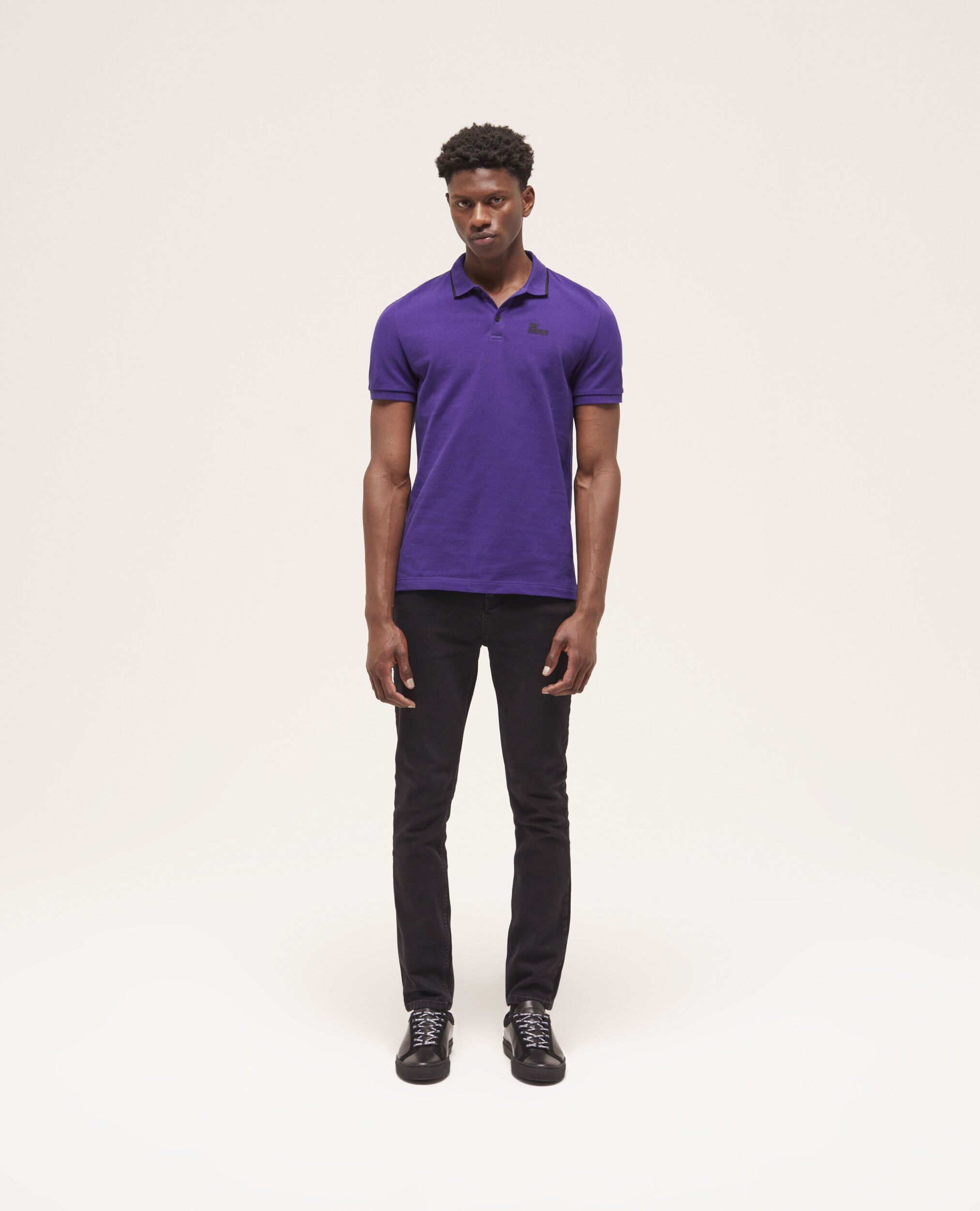 Polo à logo violet