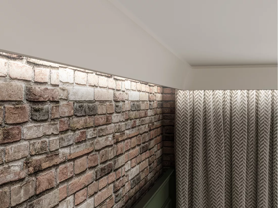 Lot de 3 corniches plafond en polystyrène L290 x l5.1 x H10 cm blanc - RANETIA
