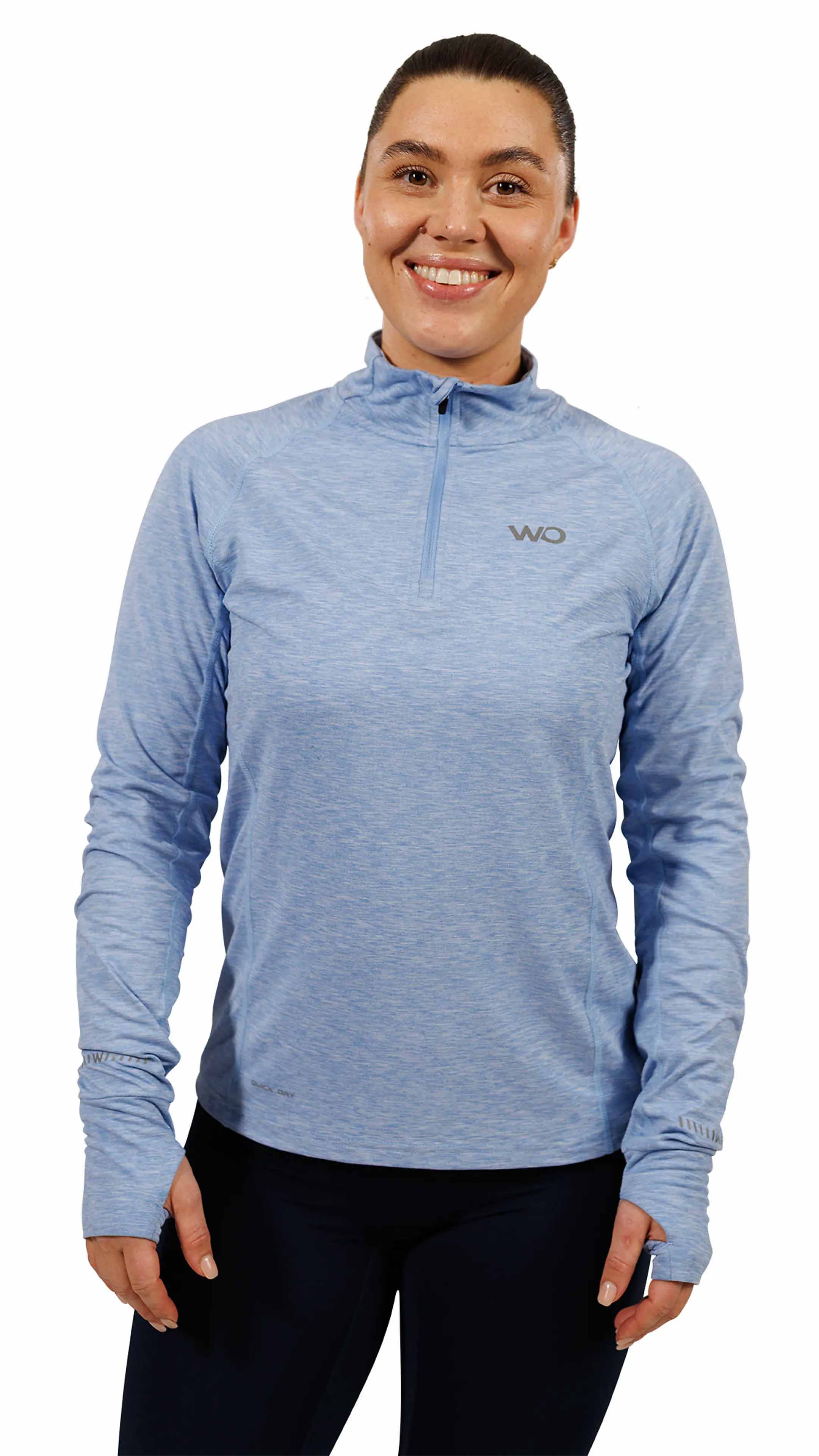 Wolling Melange Performance Midlayer Dame Azurine