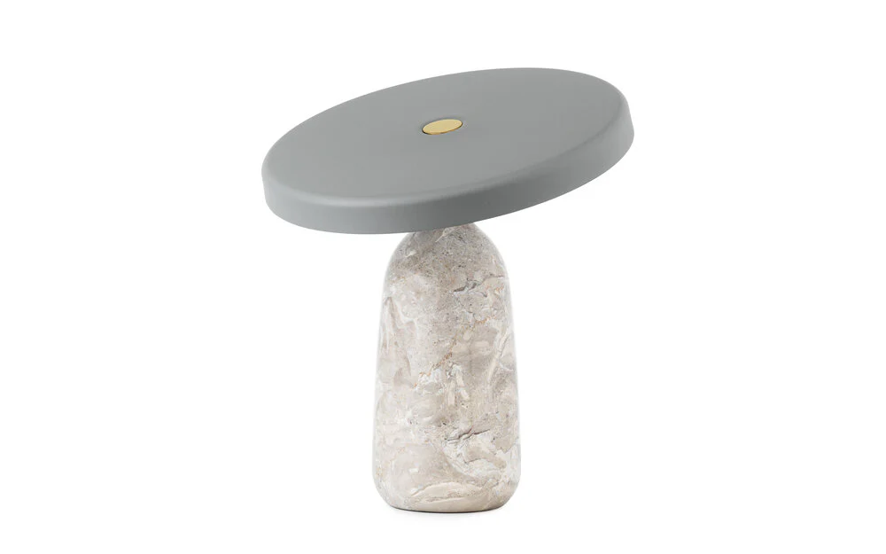 Normann Copenhagen  Eddy bordlampe EU, grå, marmor - H33,6/Ø32 cm
