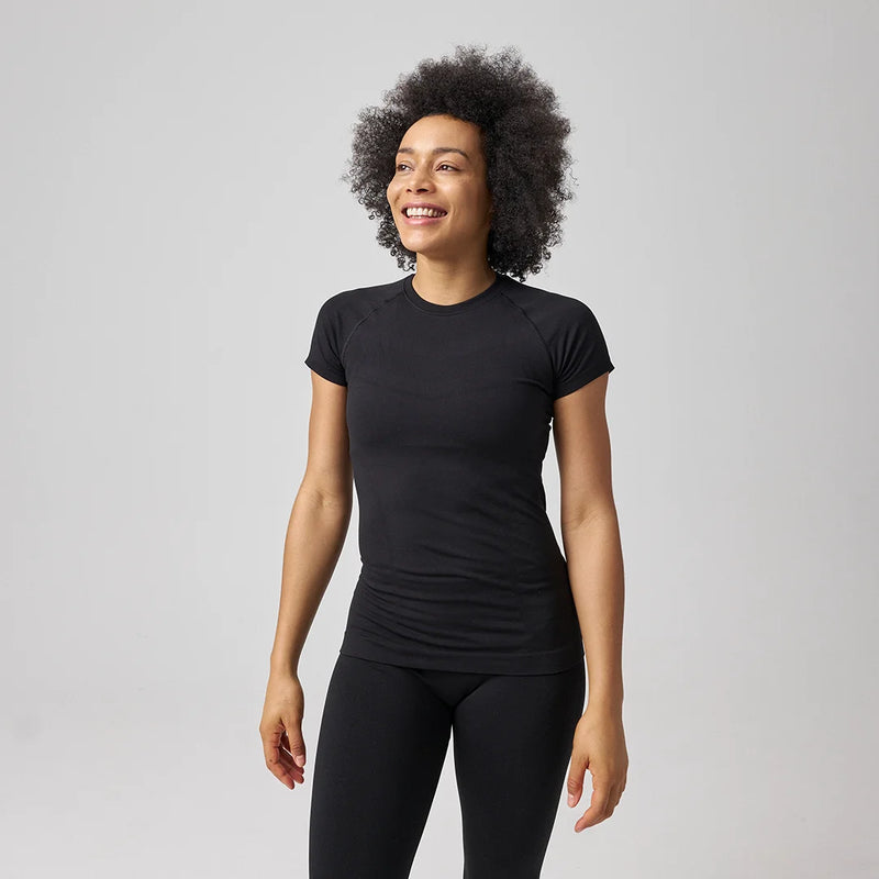 Sport Shirt Seamless Damen Hellgrün