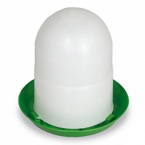 Alimentador de pintinhos verde e branco
