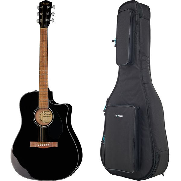 Fender CD-60SCE Blk WN Bundle