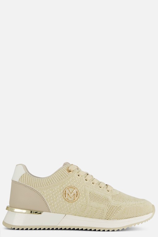 Mexx Gitte Glitter Sneakers beige Textiel