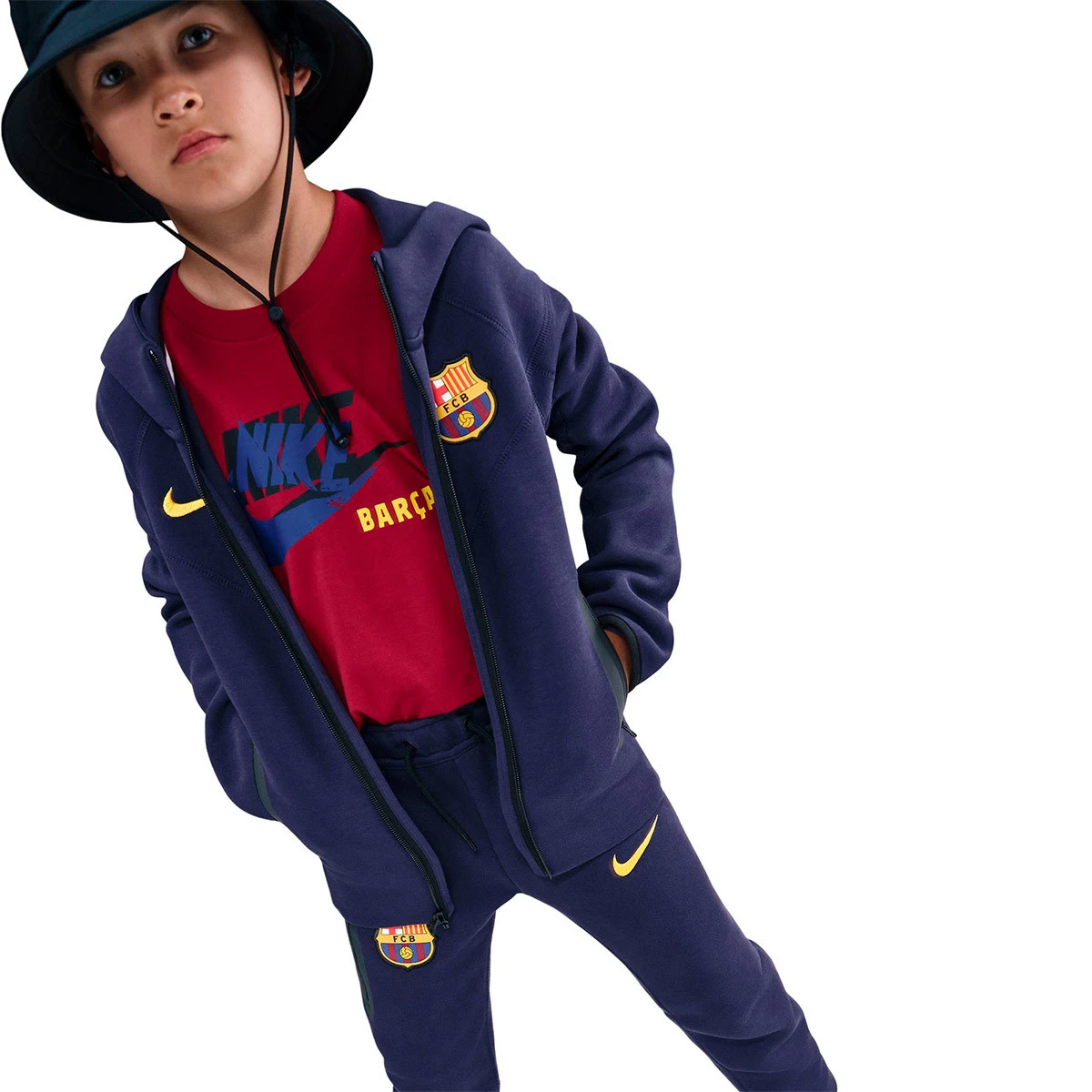 Calças Nike FC Barcelona Fanswear 2025-2026 Criança
