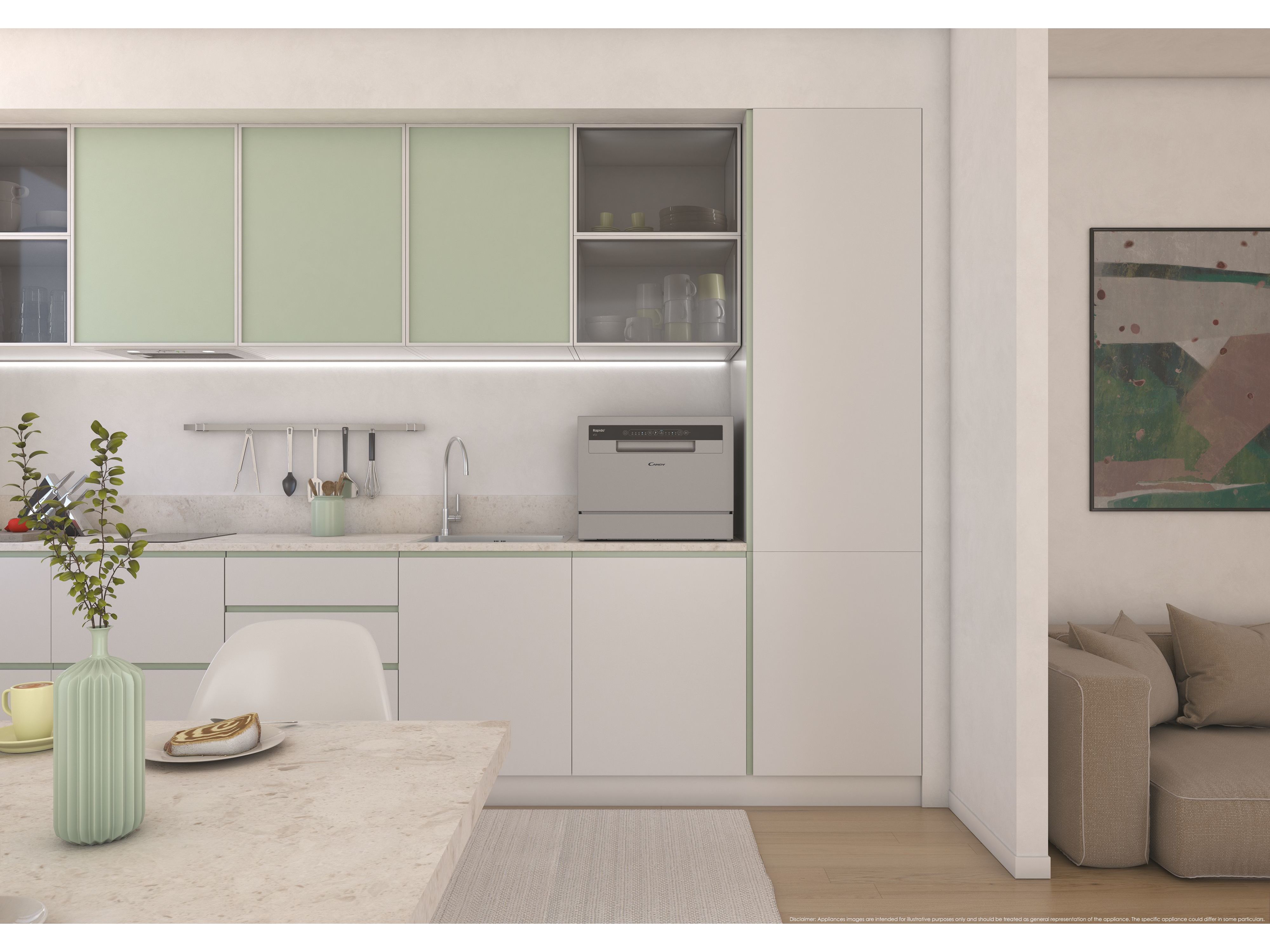 MAQUINA DE LAVAR LOIÇA COMPACTA CANDY CP 6E51LS SILVER E 6CONJUNTOS