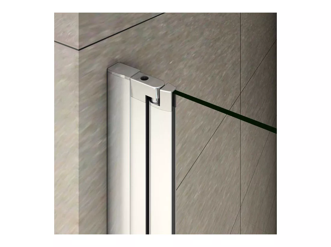 Pare-baignoire 120x140cm pivotant 180° , paroi de baignoire en 6mm verre anticalcaire, avec une poignée en Inox