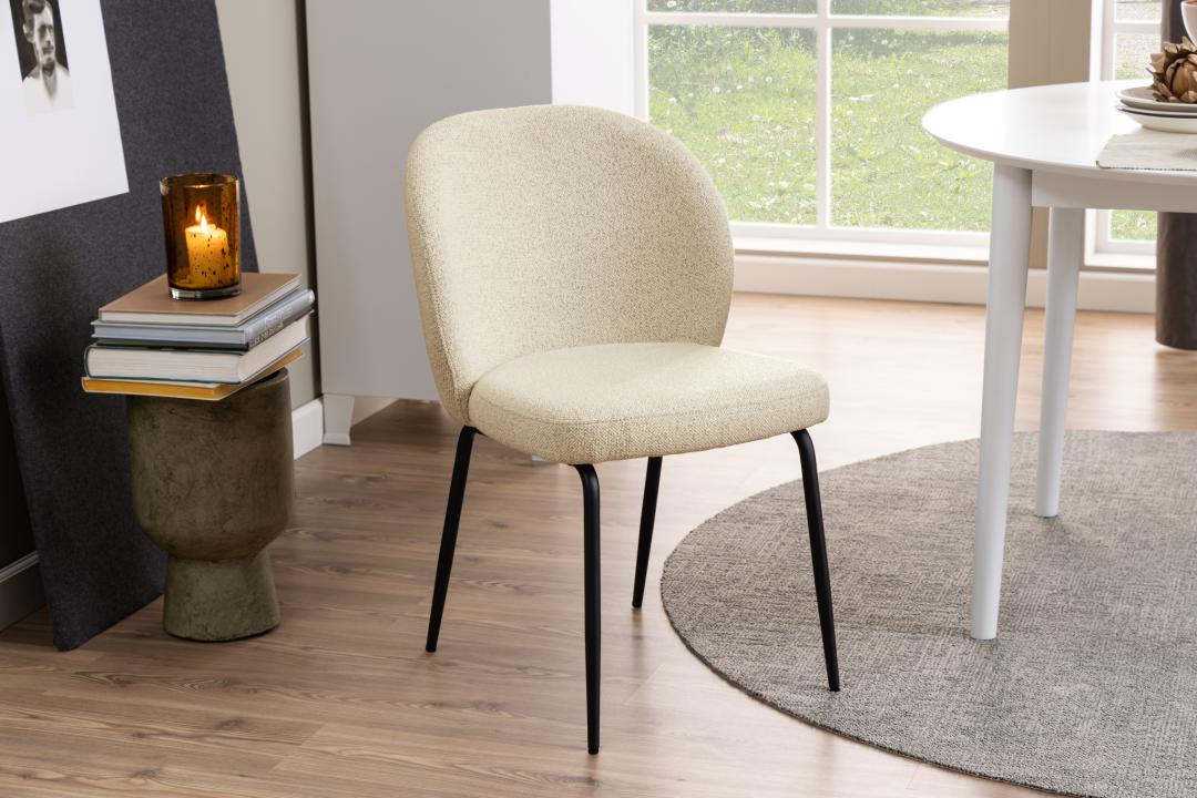 Eetkamerstoel Bodo creme - set van 2