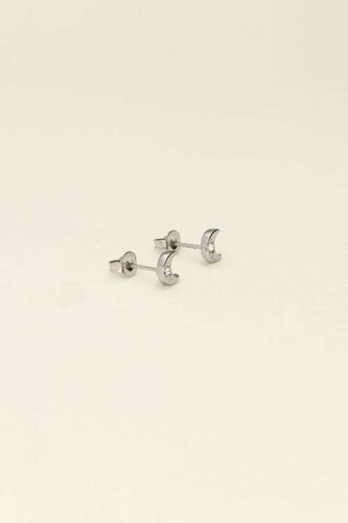 Mystic studs met maan en steentje