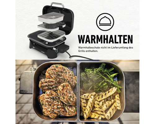 Weber Lumin Compact 2200 W elektrische grill, zwart, inclusief dekselthermometer, vetopvangbak, grillrooster en netsnoer.