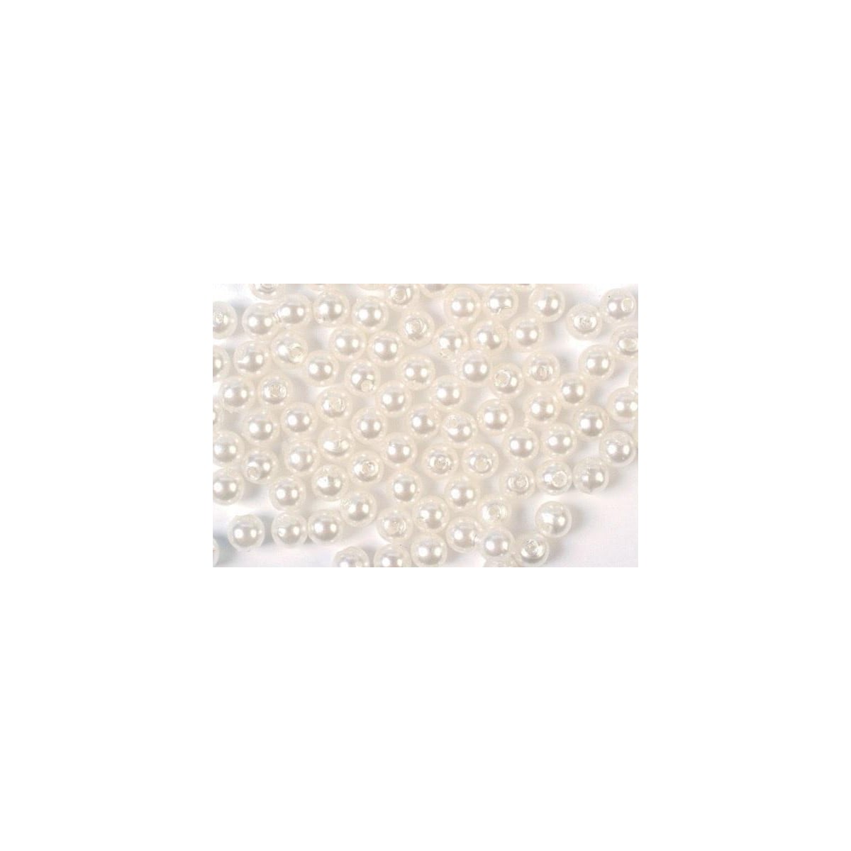 Plastpärlor 4mm 500g, Vit