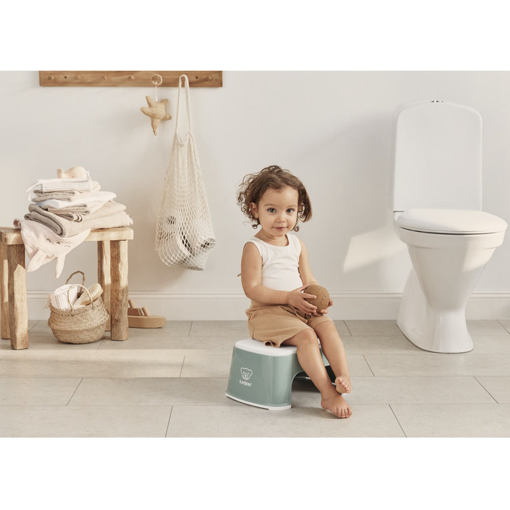 Køb BabyBjörn Grey Green/White Børnetaburet