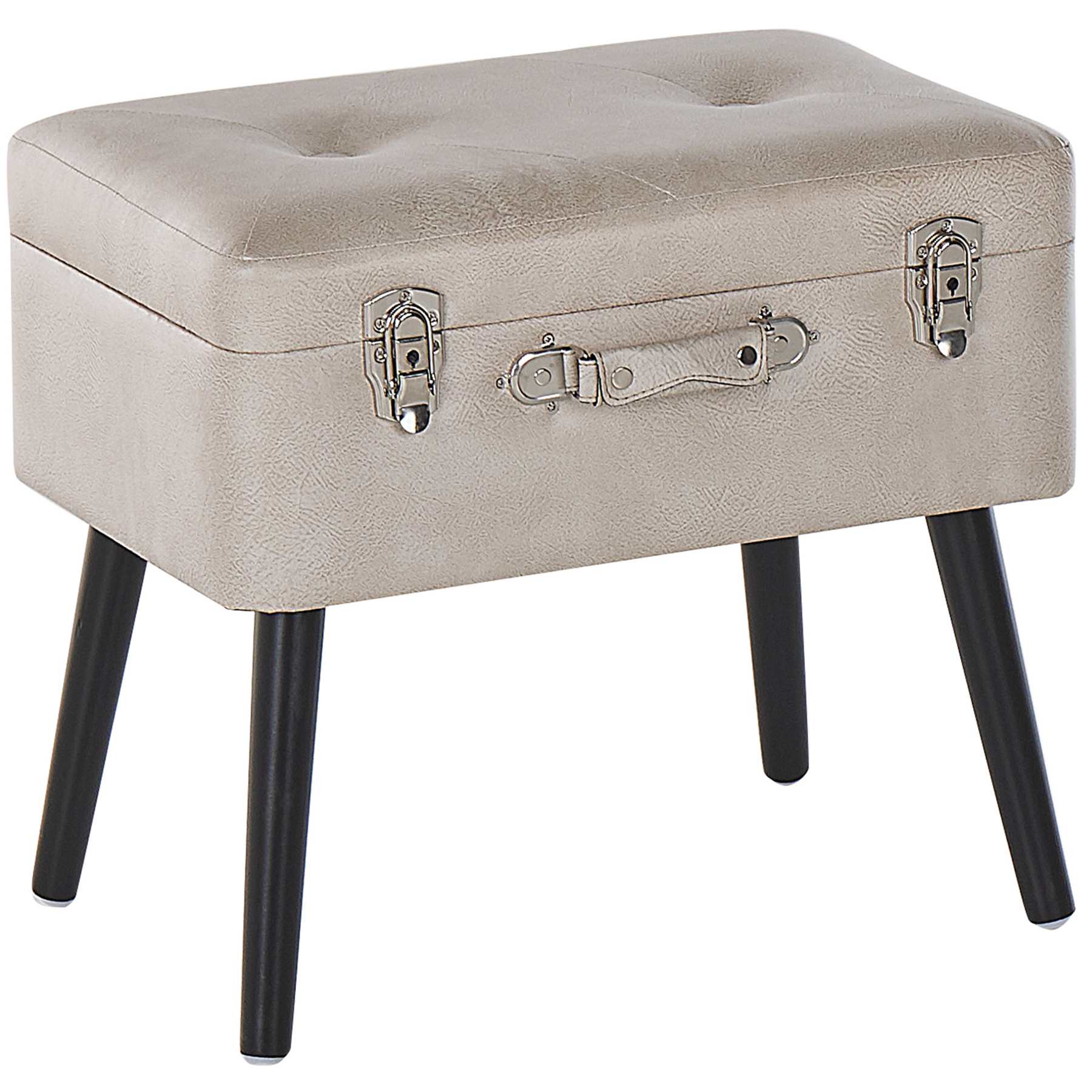 Beliani - MALLARD - Hocker - Beige - Kunstleer