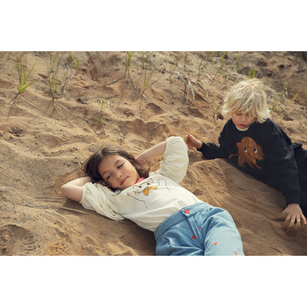 Køb Mini Rodini Black Mammoth Chenille Sweatshirt