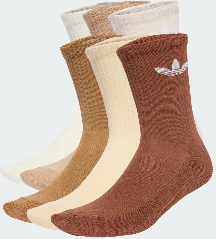 adidas - Trefoil Cushion Crew Socks - Beige - 6 Paar