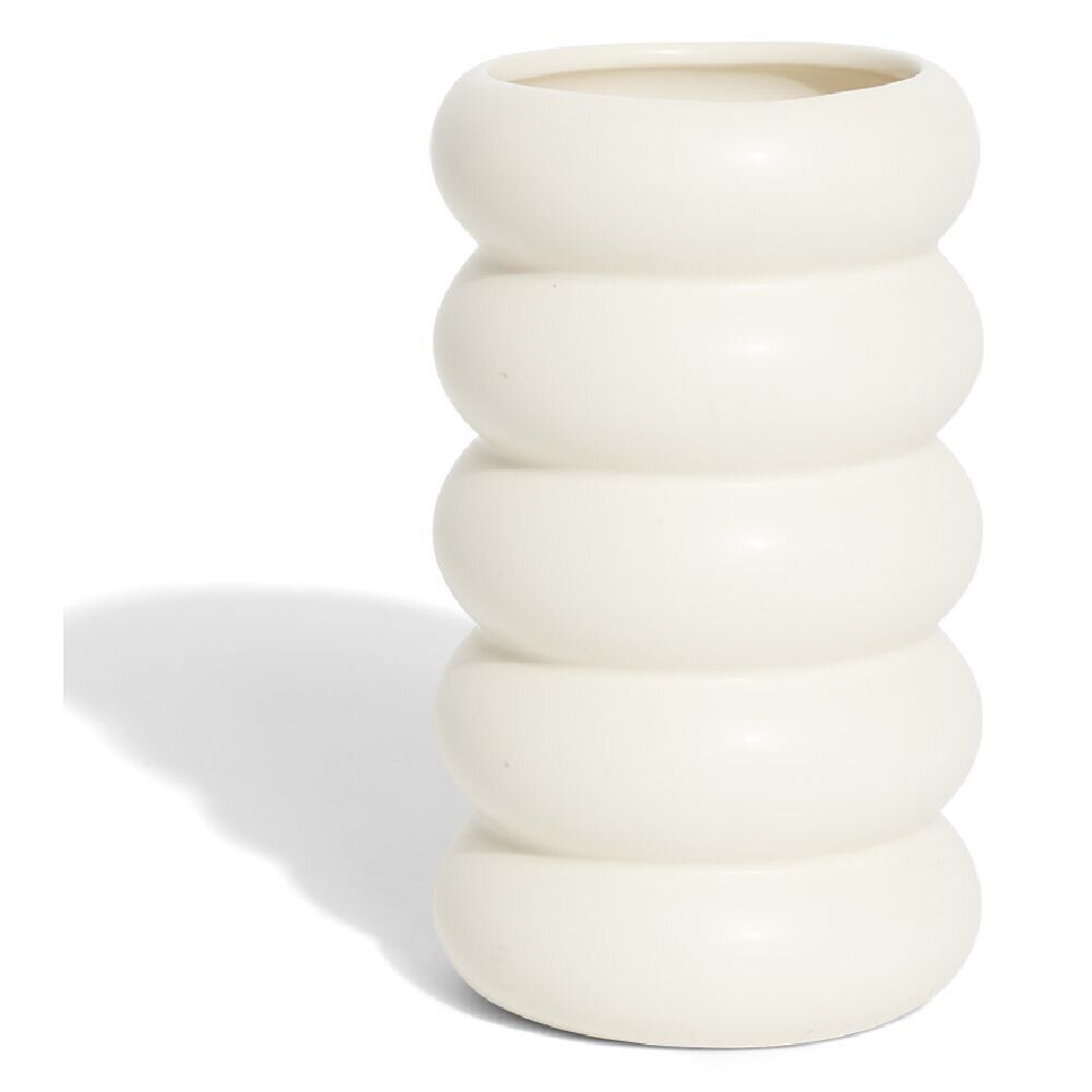 Vase céramique Ø11,7xH20,4cm blanc
