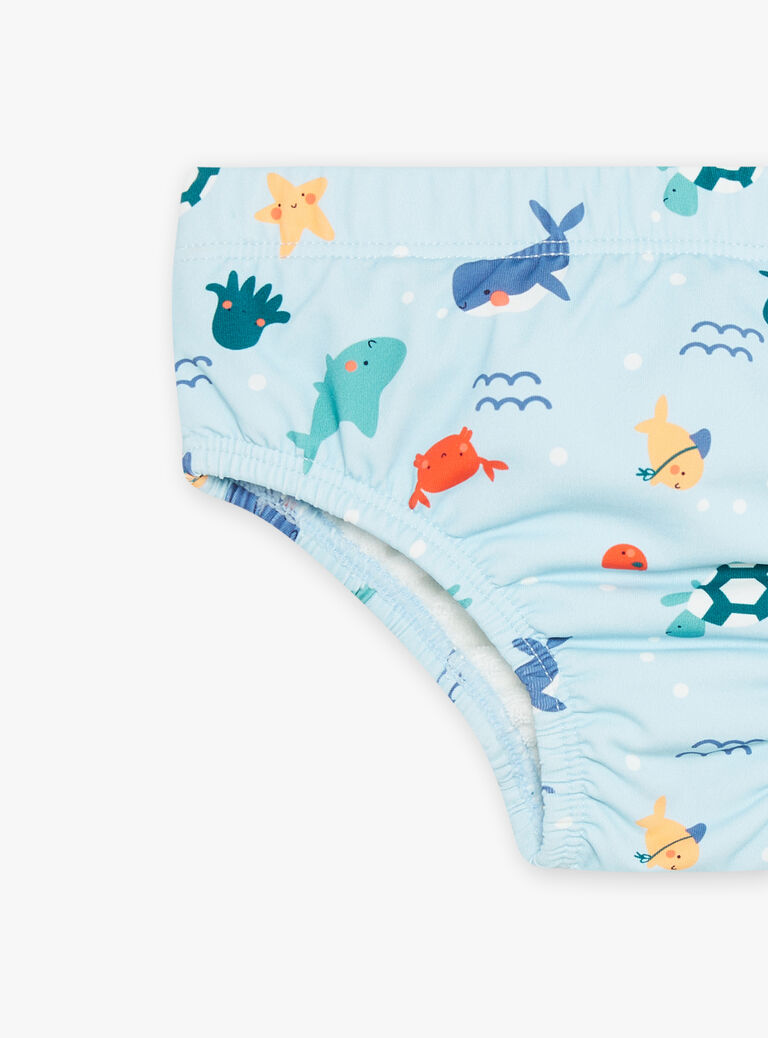 Maillot de bain couche ciel à imprimé marin